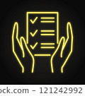 Responsibility neon icon in line style 121242992