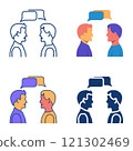 Communication and dialog icon set 121302469