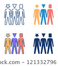 Diversity and inclusion icon set 121332796