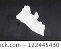 Map of Liberia drawn on a blackboard 122445430