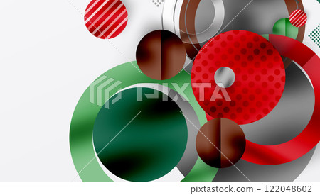 Abstract Geometric Background with Overlapping Transparent Shapes 122048602