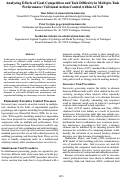 Cover page: Analyzing Effects of Goal Competition and Task Difficulty in Multiple-Task Performance: Volitional Action Control within ACT-R