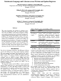 Cover page: Variation in Language and Cohesion across Written and Spoken Registers