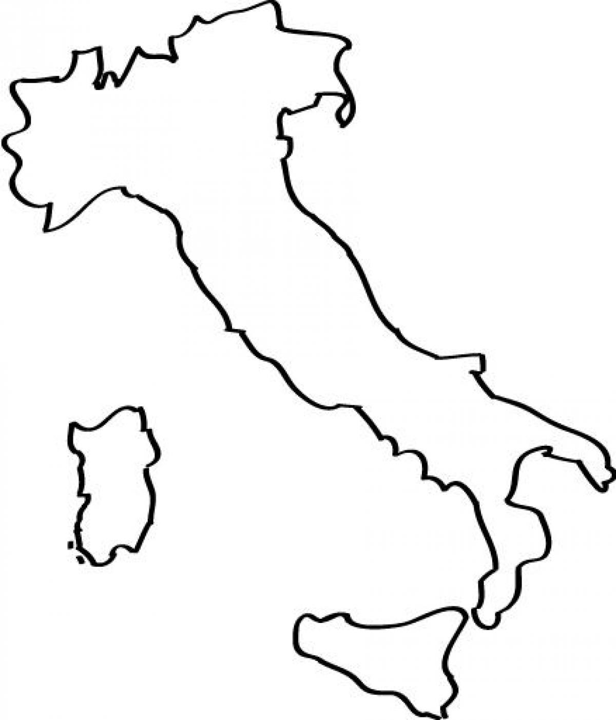 Italia El Dibujo Del Mapa Mapa De Italia De Dibujo En El Sur De ...