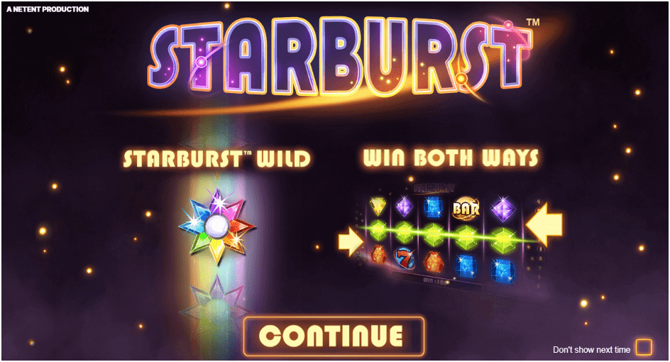 Tragamonedas Starburst de Netent