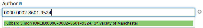 Author ORCID search