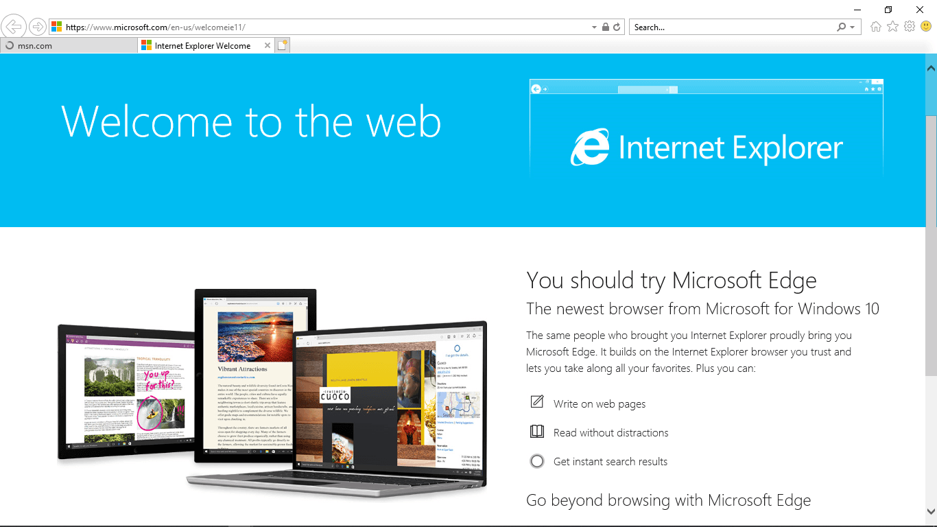 block web pages internet explorer