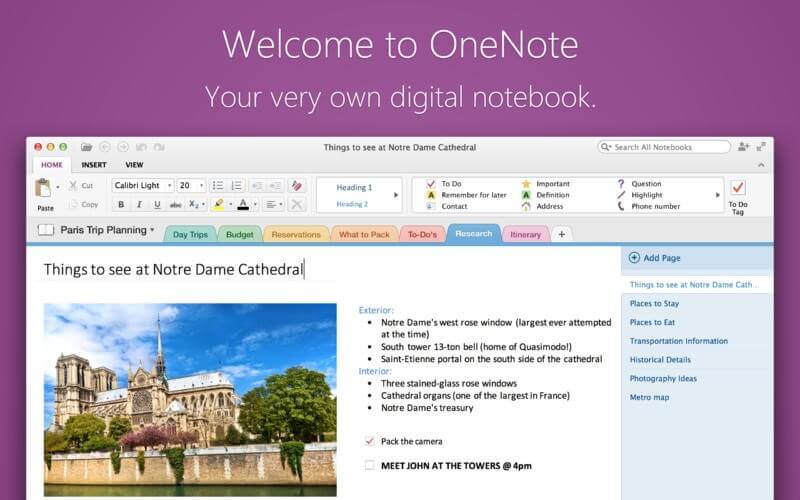 best note taking app for mac - one note