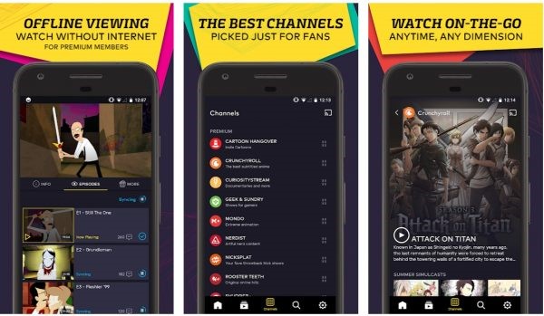 pages inside vrv app