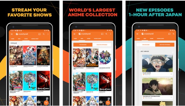 anime option on crunchyroll 