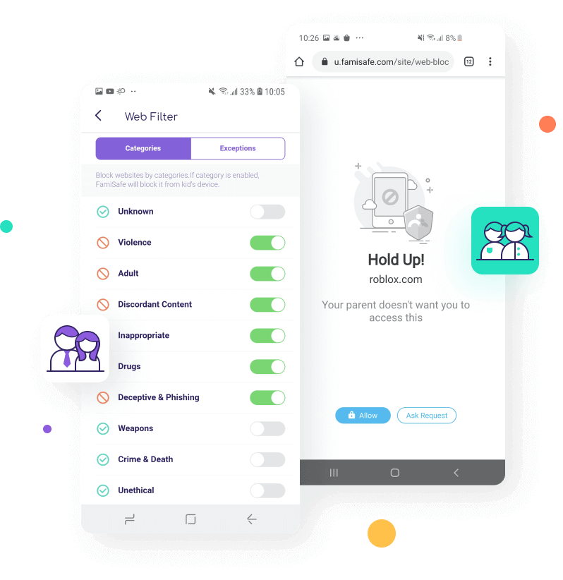 FamiSafe - porn blocking software on iphone and android