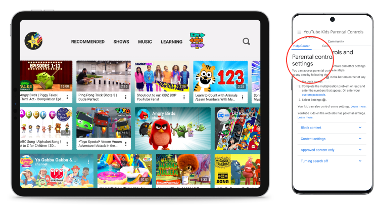 how to set up parental controls on YouTube Kids