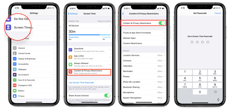 how to put parental controls on YouTube with ios setting
