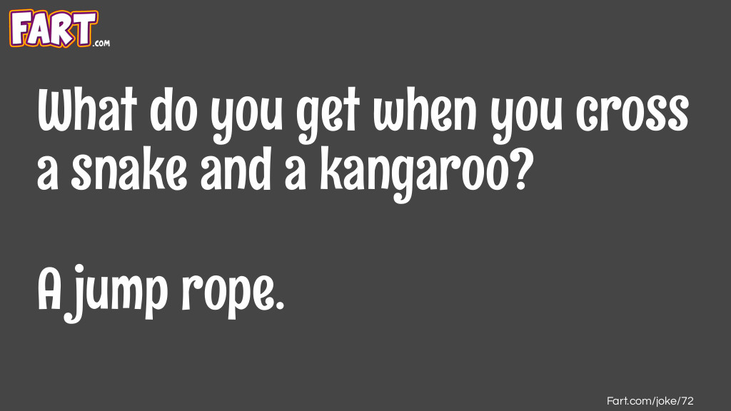 What do you get when you cross a snake and a kangaroo Joke Meme.