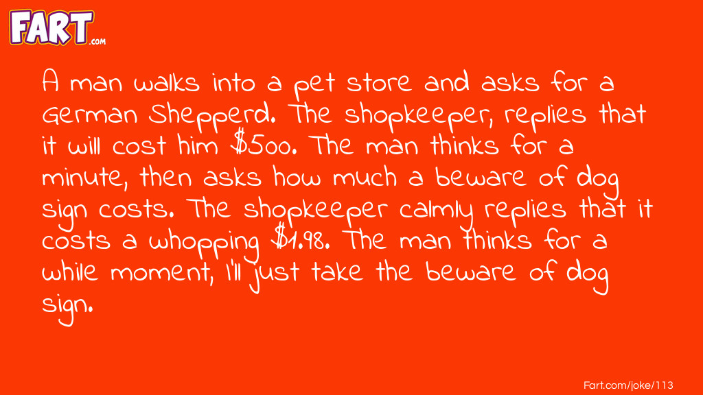 A Guy Walks Into a Pet Shop... Joke Meme.