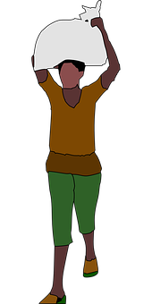 A Cartoon Of A Man With His Hands Up