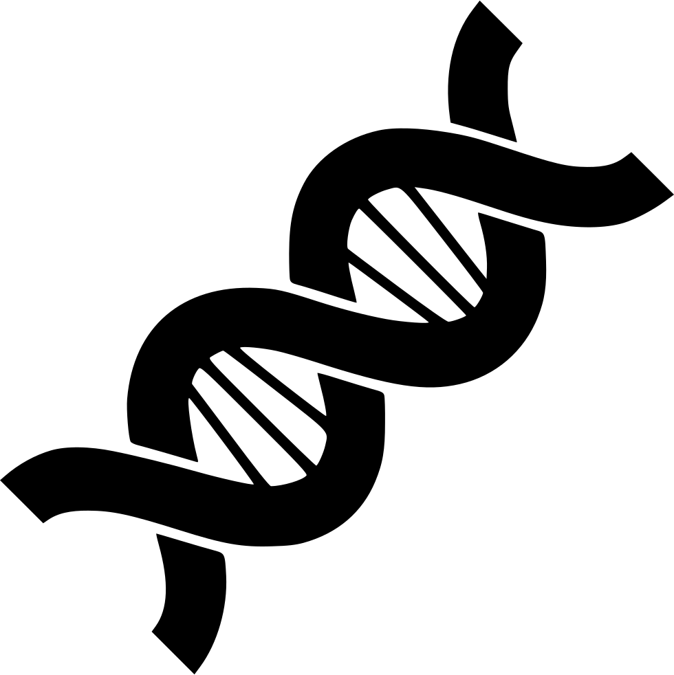 A Black Dna Strand On A Black Background