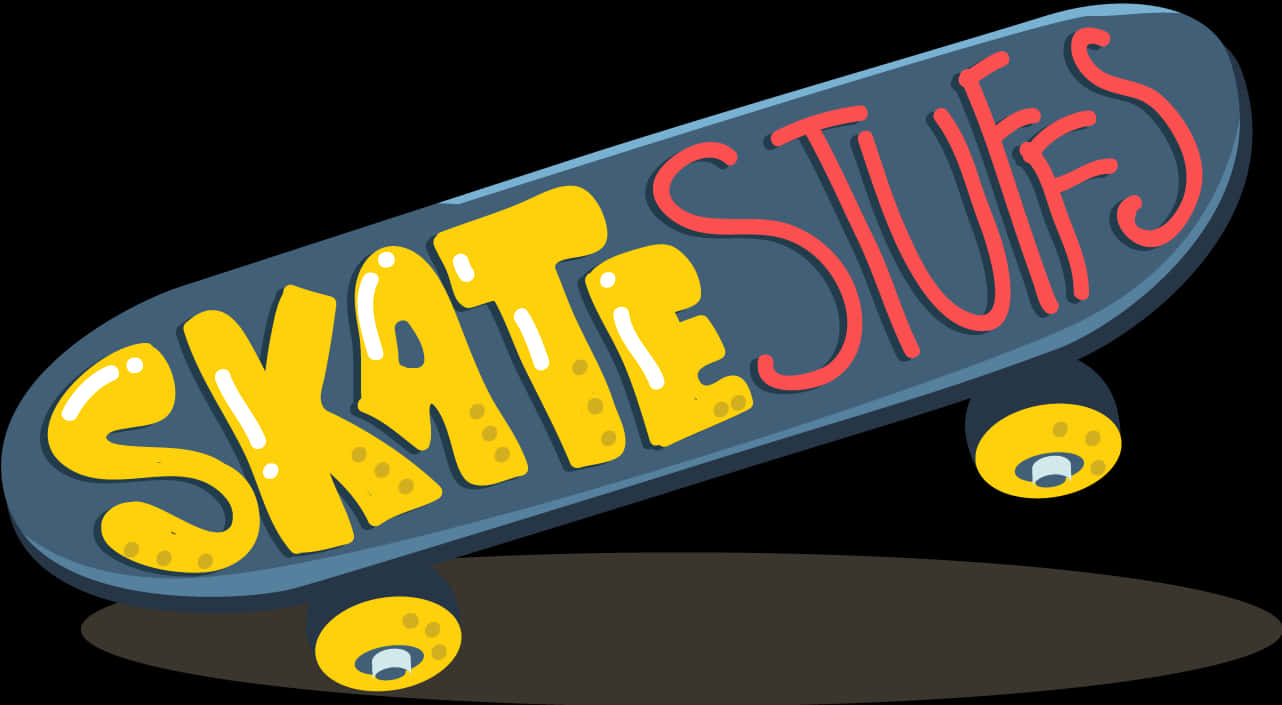 A Skateboard With Yellow Wheels