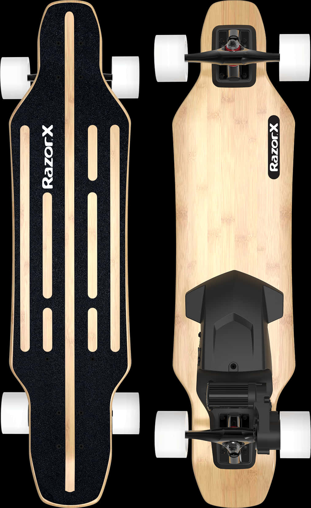 A Skateboard With A Black And White Design