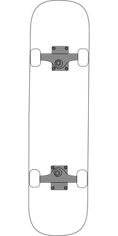 A Black And White Picture Of A Skateboard