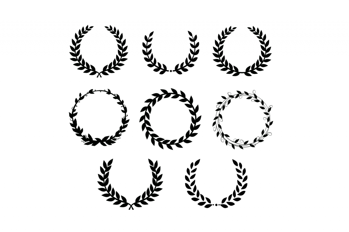 Flower Laurel Wreath SVG