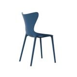 Silla plastica moderna love mini azul