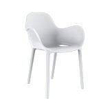 Silla plastica moderna sabina blanca