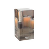 Candela decorativa de vidrio led 10x25cm blanco