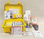 Construction Waterproof First Aid Kit in Yellow Pelican Case #F24-100A