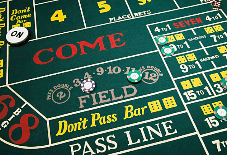 shooting craps table