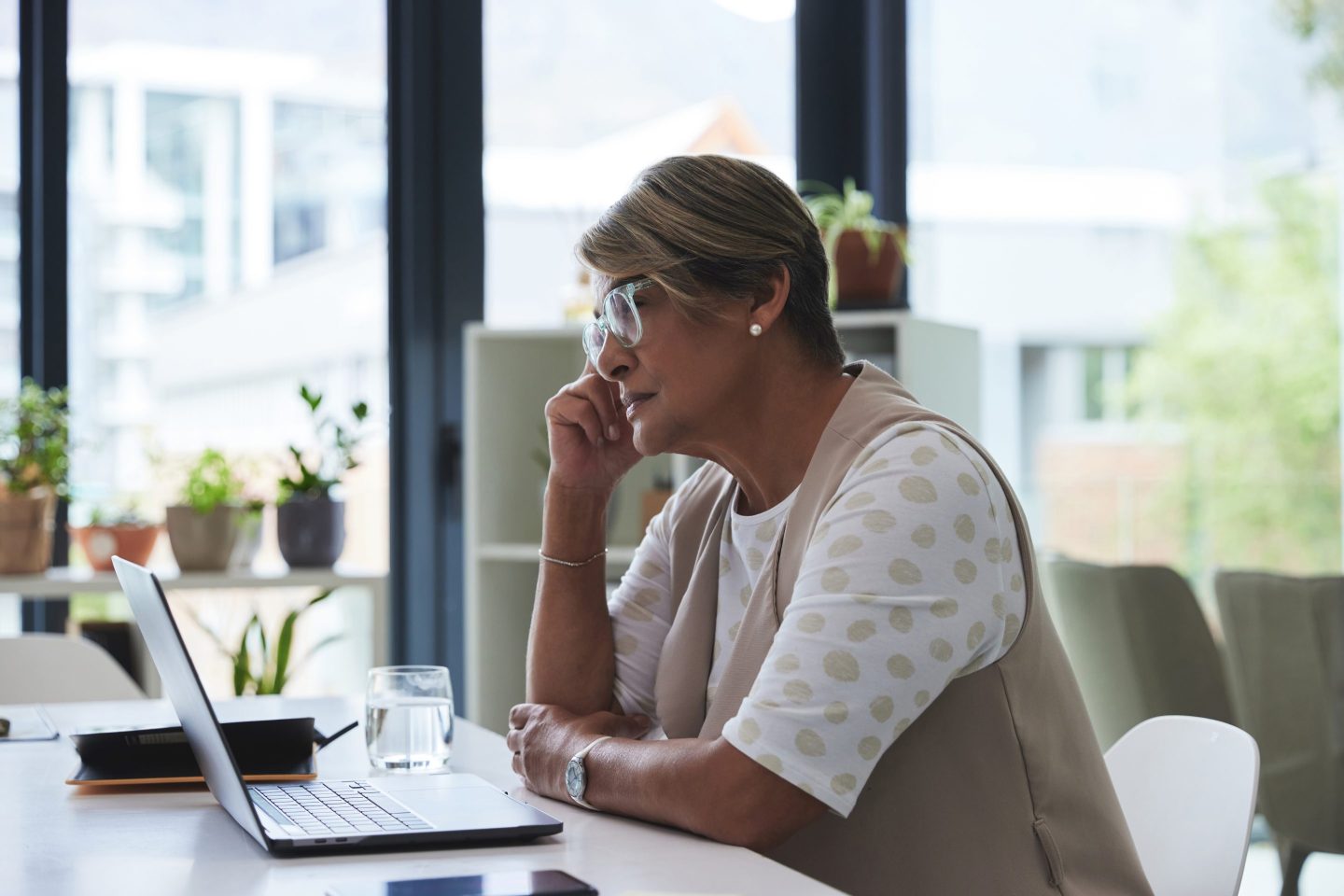 Photo of woman working on her laptop