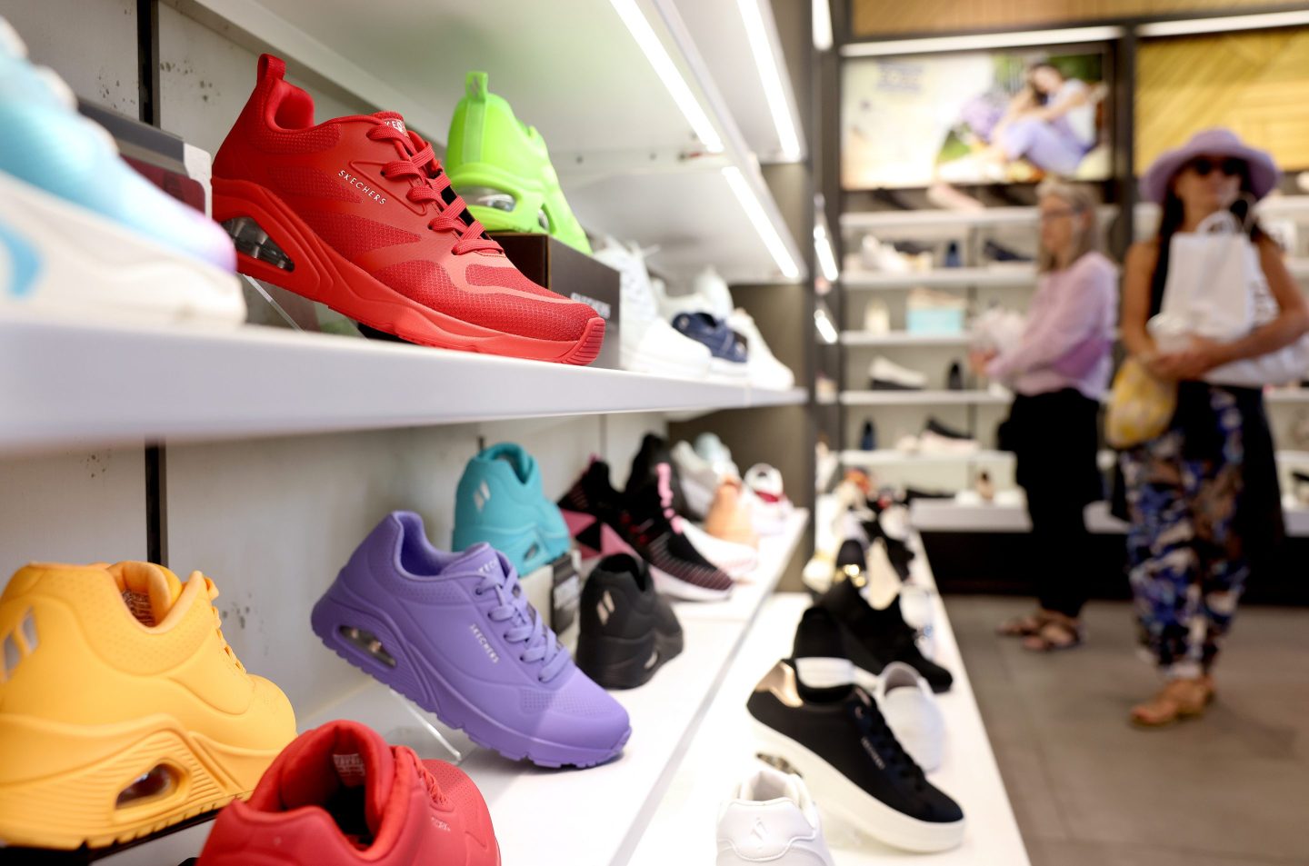 Shoes on a shelf