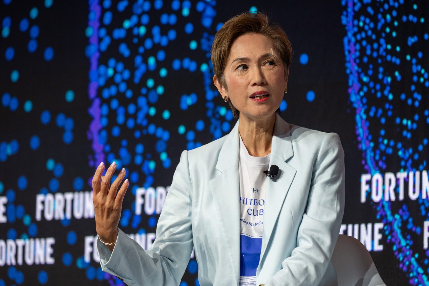 Josephine Teo, Singapore’s minister for digital development and information, shared why the country is well-placed to take advantage of AI at the Fortune Brainstorm AI Singapore conference.