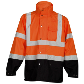 Kishigo RWJ103 Storm Cover Rain Jacket - Orange