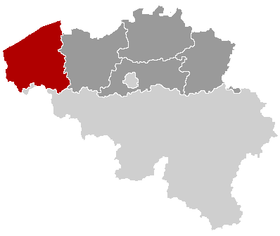 Localisation de la province en Belgique