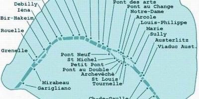 Carte des ponts de Paris
