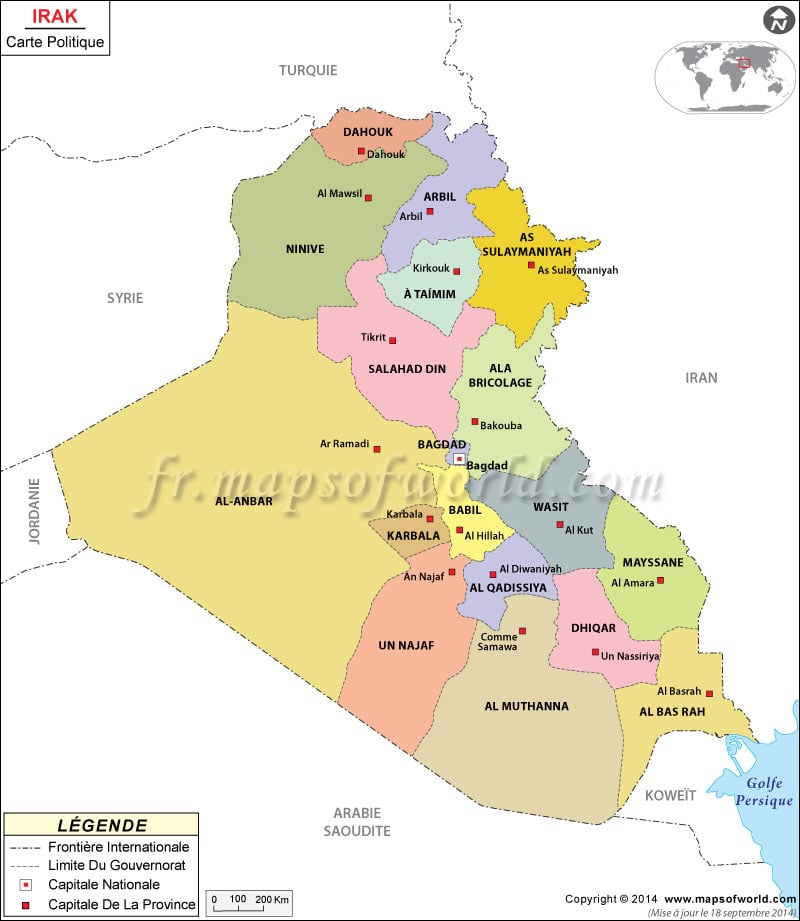 Irak Carte