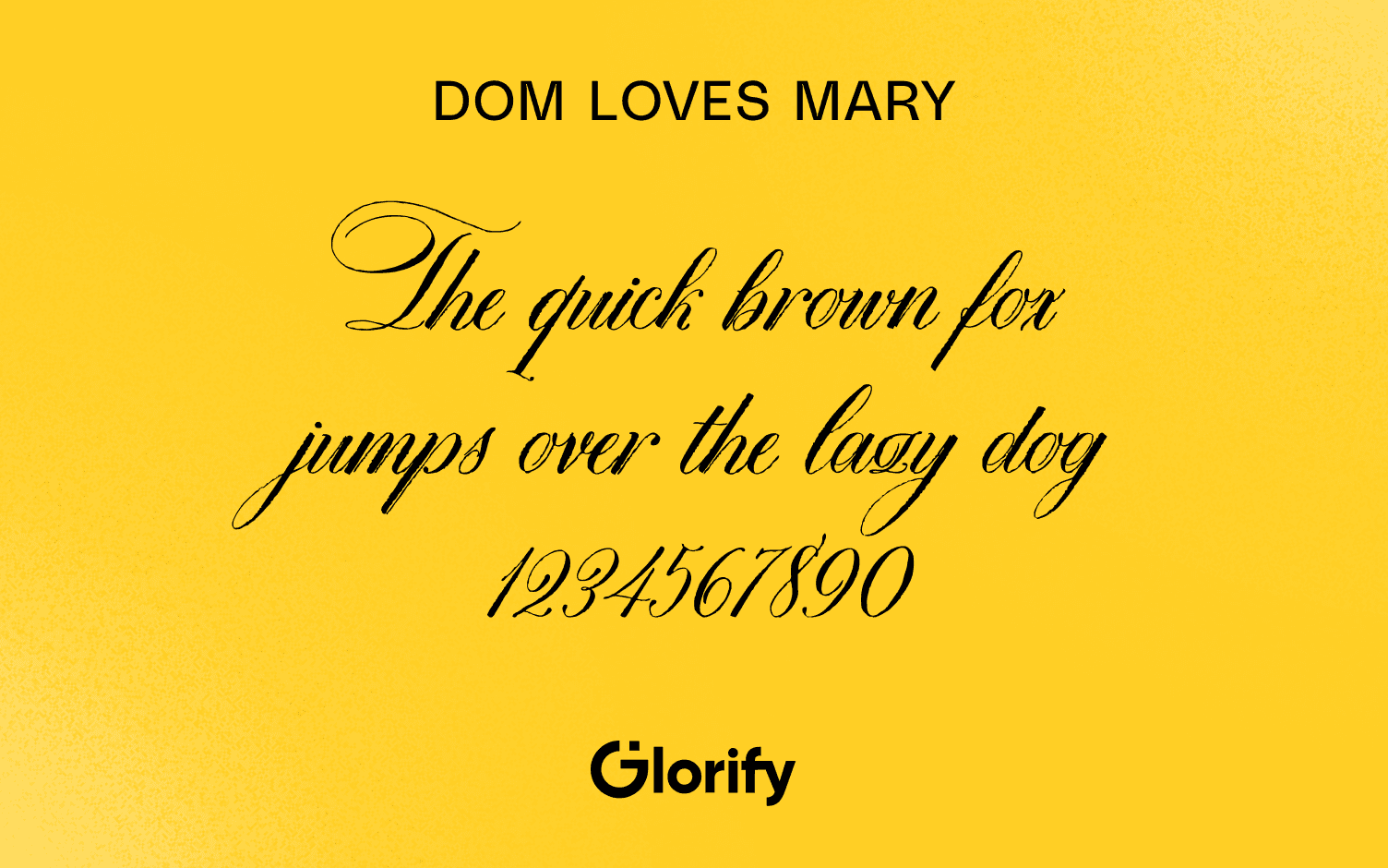 Dom Loves Mary Cursive font