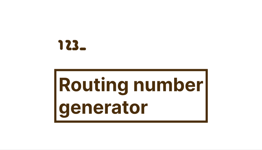 Routing Number Generator