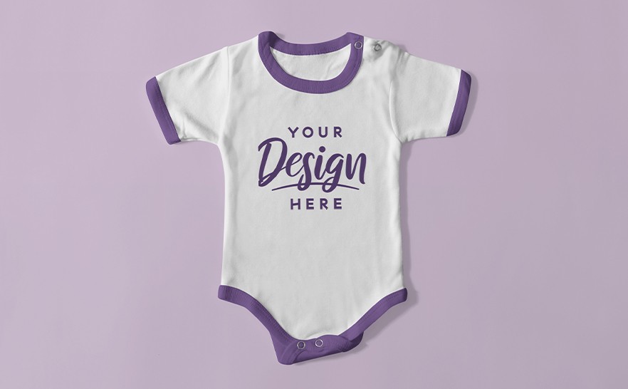 mockup of a baby onesie