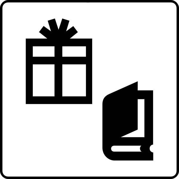 Vector graphics of gift shop hotel symbols