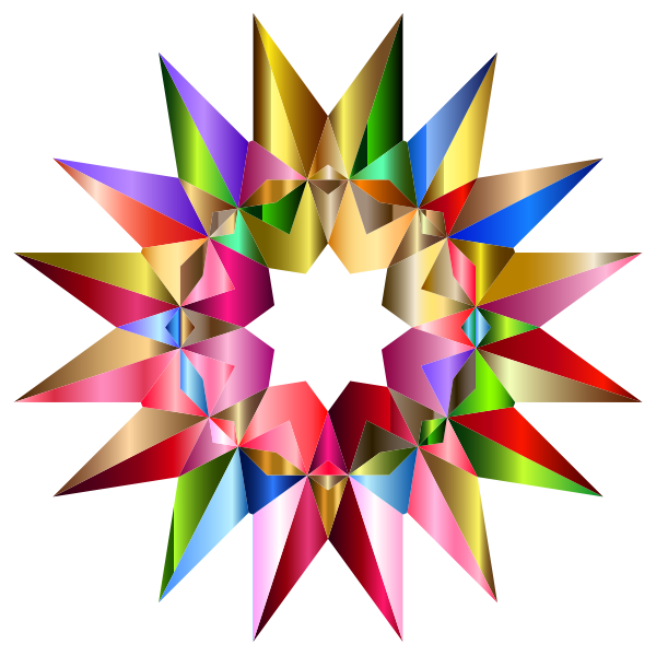 Colorful Geometric Star 5