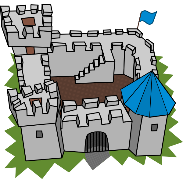 Cartoon castle vector clip art