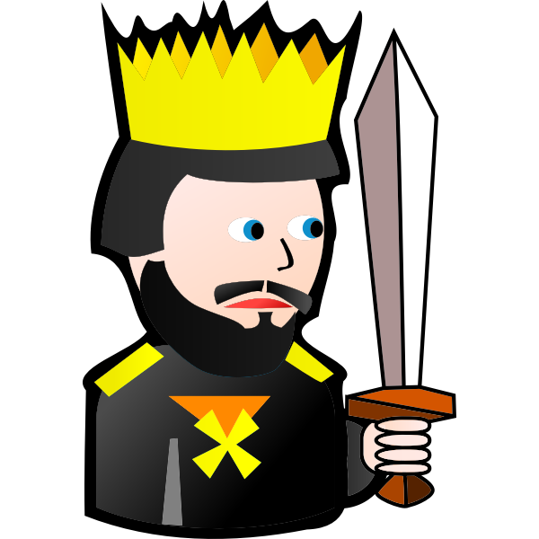 King of Spades cartoon vector clip art