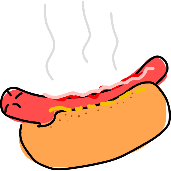 Hot dog drawing