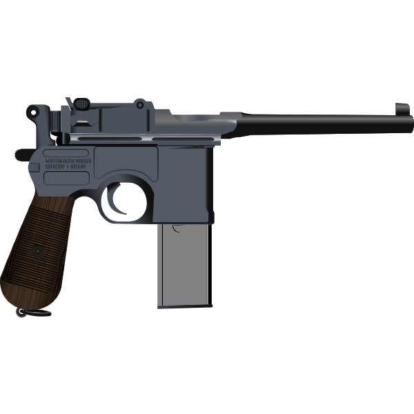 Mauser C96 gun vector image