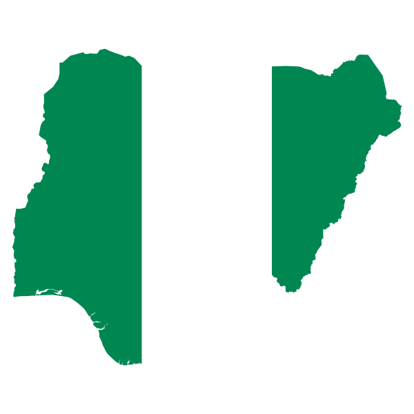 Nigeria Flag Map