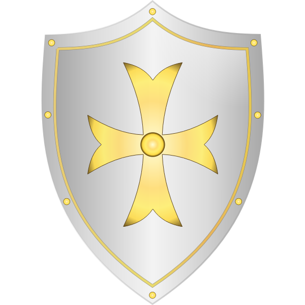 Classic medieval shield vector drawing