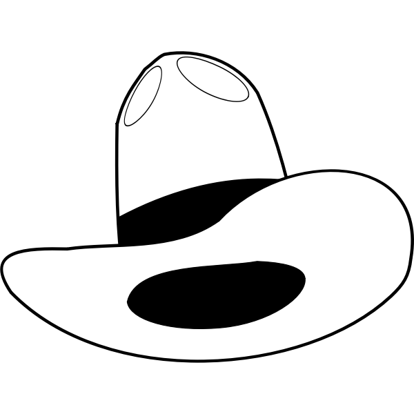 Cowboy hat lineart vector image