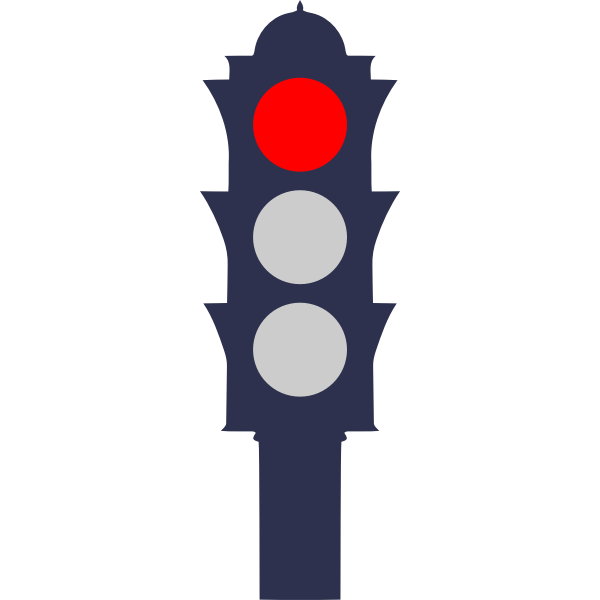 Traffic light with red